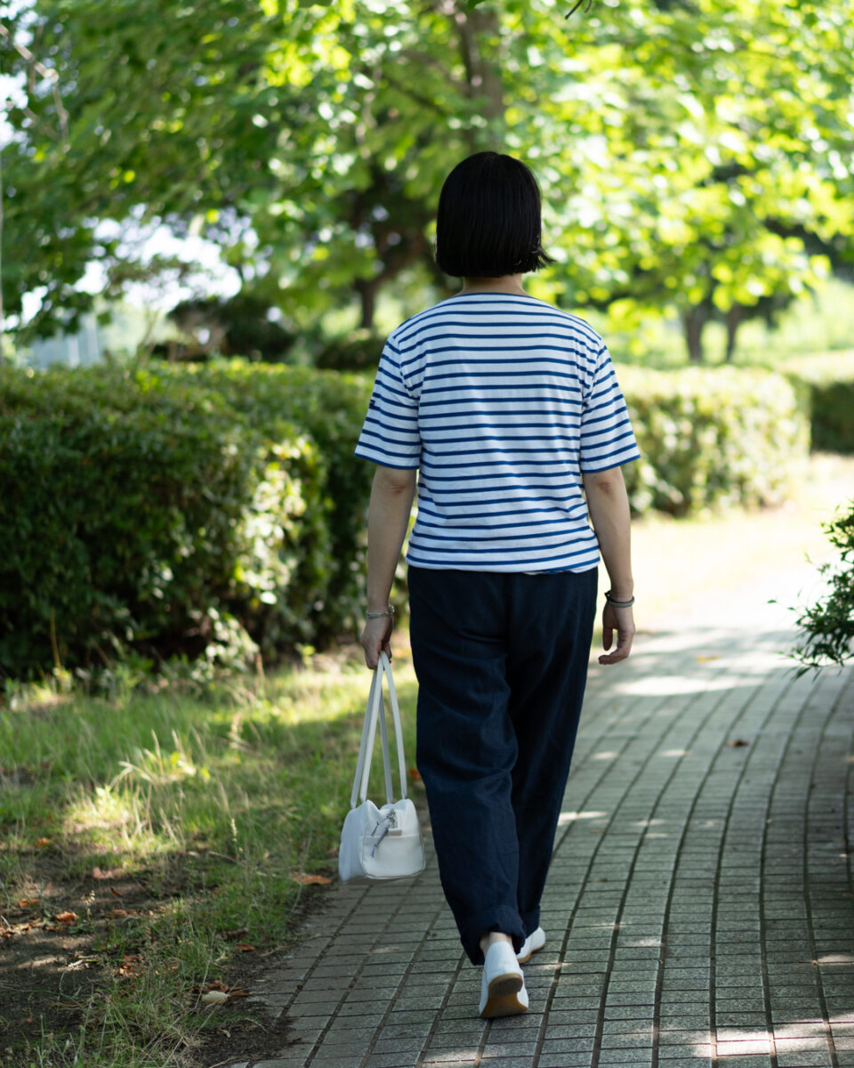 帆布のボストンバッグ